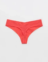 SMOOTHEZ Lace No Show Thong Underwear