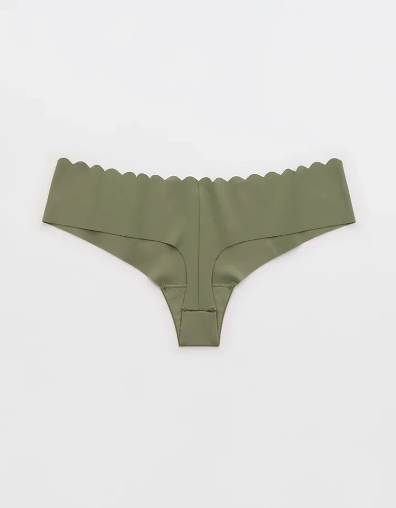 SMOOTHEZ No Show Scallop Thong Underwear