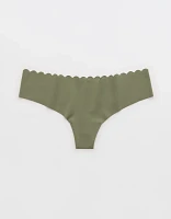 SMOOTHEZ No Show Scallop Thong Underwear