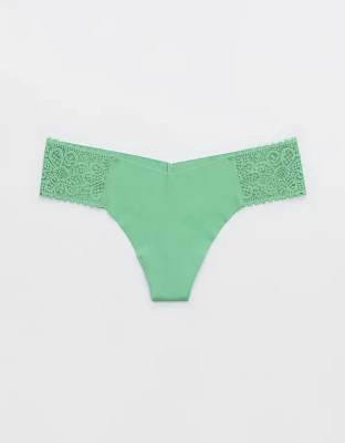 SMOOTHEZ No Show Coquette Lace Thong Underwear