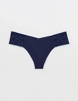 SMOOTHEZ No Show Coquette Lace Thong Underwear