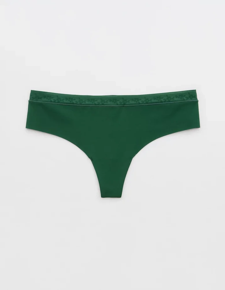 SMOOTHEZ No Show Lace Thong Underwear