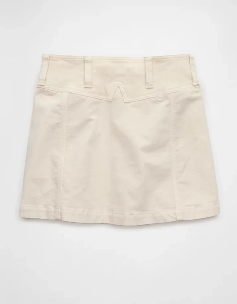 AE High-Waisted A-Line Corduroy Mini Skirt