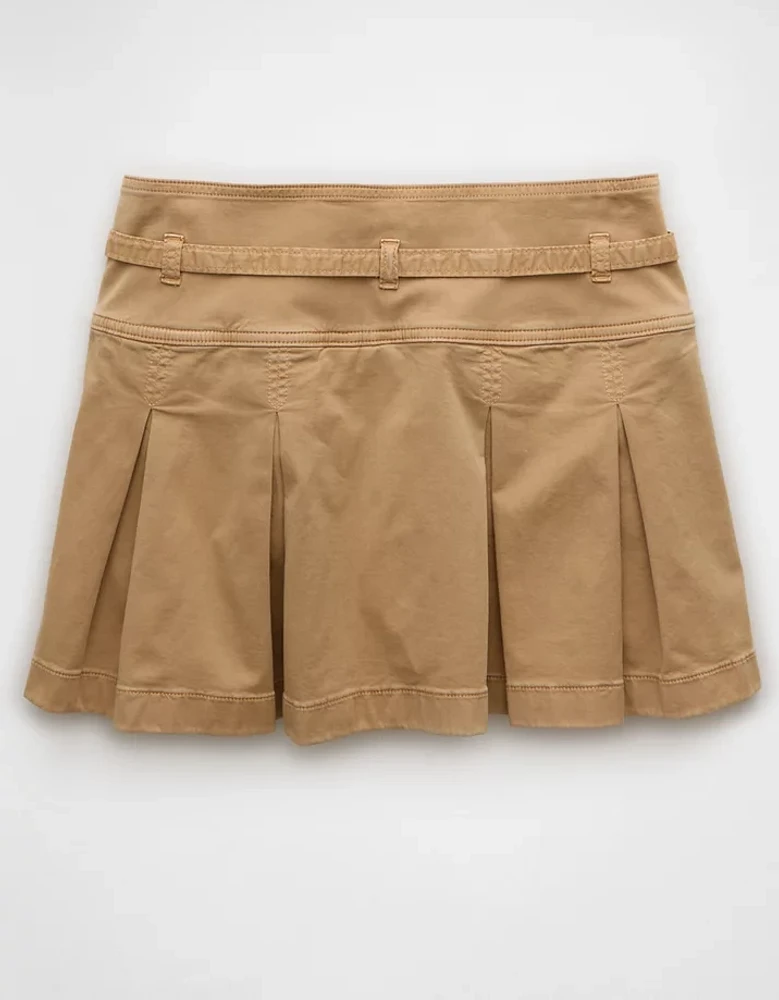 Minijupe-short plissée extensible à taille basse AE