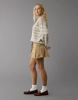 AE Stretch Low-Rise Pleated Mini Skort