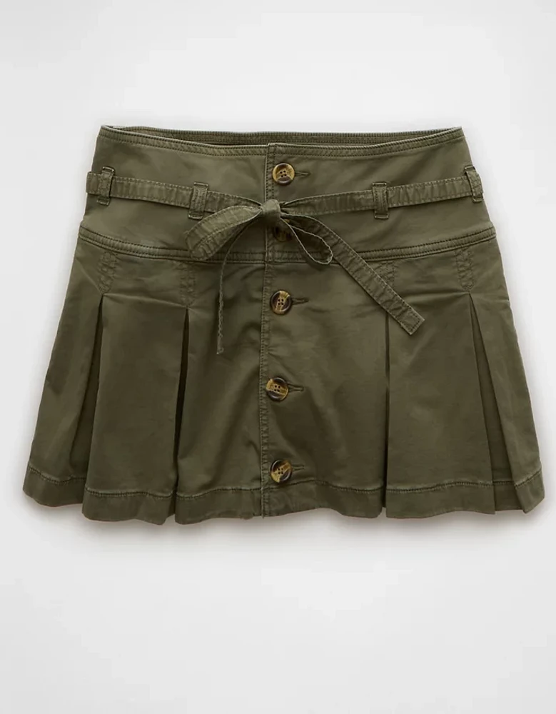 AE Stretch Low-Rise Pleated Mini Skort