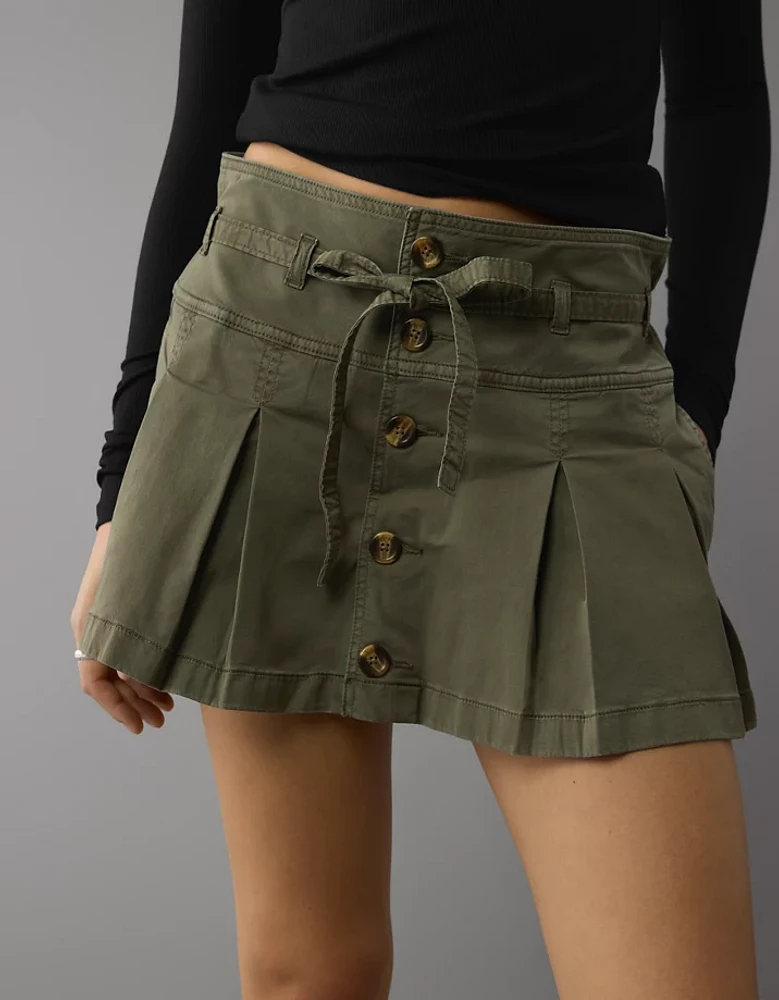 AE Stretch Low-Rise Pleated Mini Skort