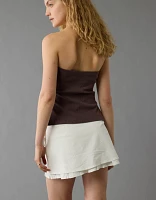 Minishort-jupe à taille basse extensible AE