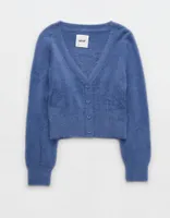 Aerie Fuzzy Cropped Cardigan