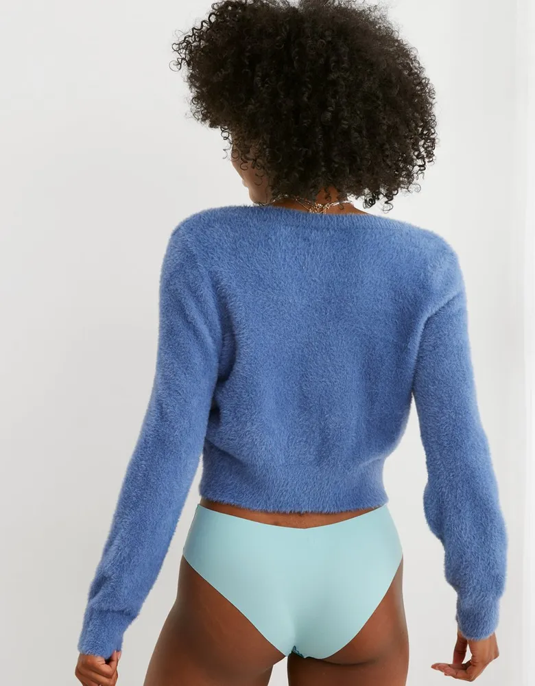 Aerie Fuzzy Cropped Cardigan