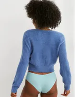 Aerie Fuzzy Cropped Cardigan