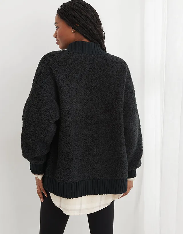 Aerie Full Zip Sherpa Cardigan