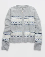 Aerie unREAL Fairisle Cardigan