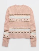 Aerie unREAL Fairisle Cardigan