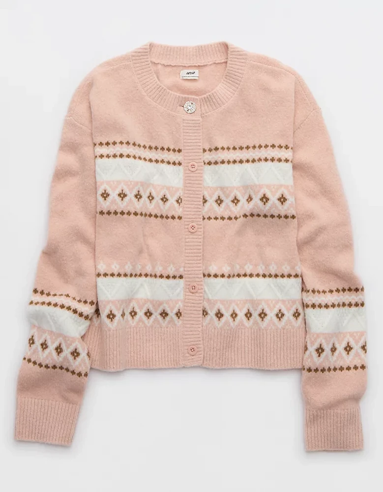 Aerie unREAL Fairisle Cardigan