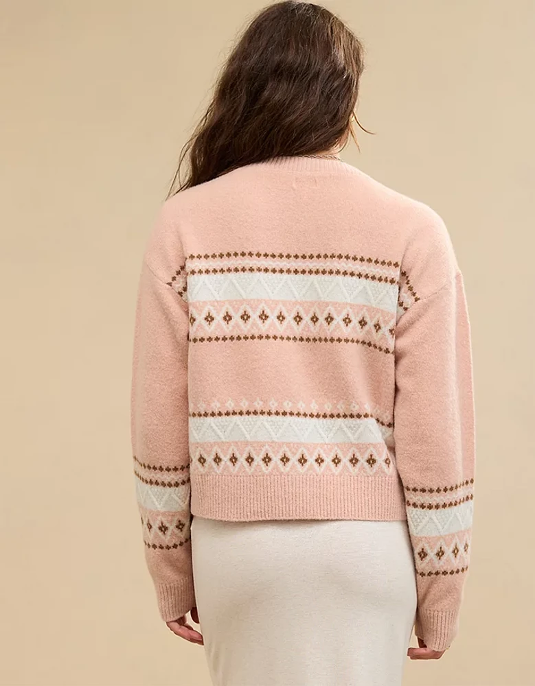 Aerie unREAL Fairisle Cardigan