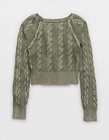 Aerie Cable Wrap Cardigan