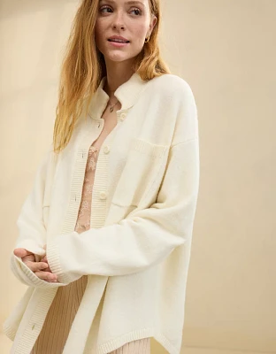 Aerie unREAL Button Down Cardigan