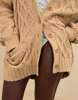 Aerie Oversized Cable Cardigan