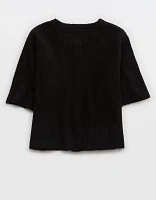 Aerie unREAL Short Sleeve Cardigan