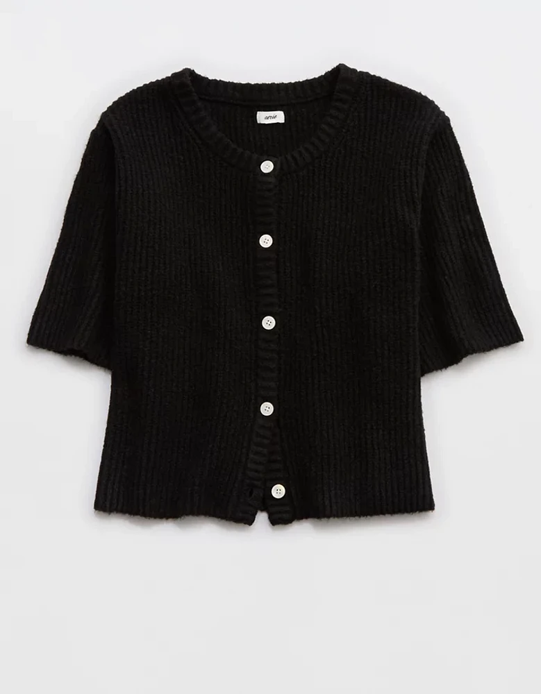 Aerie unREAL Short Sleeve Cardigan