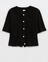 Aerie unREAL Short Sleeve Cardigan