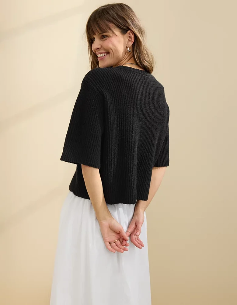 Aerie unREAL Short Sleeve Cardigan