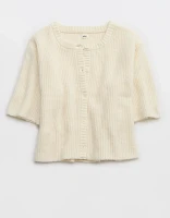 Aerie Unreal Short Sleeve Cardigan