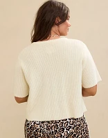 Aerie Unreal Short Sleeve Cardigan