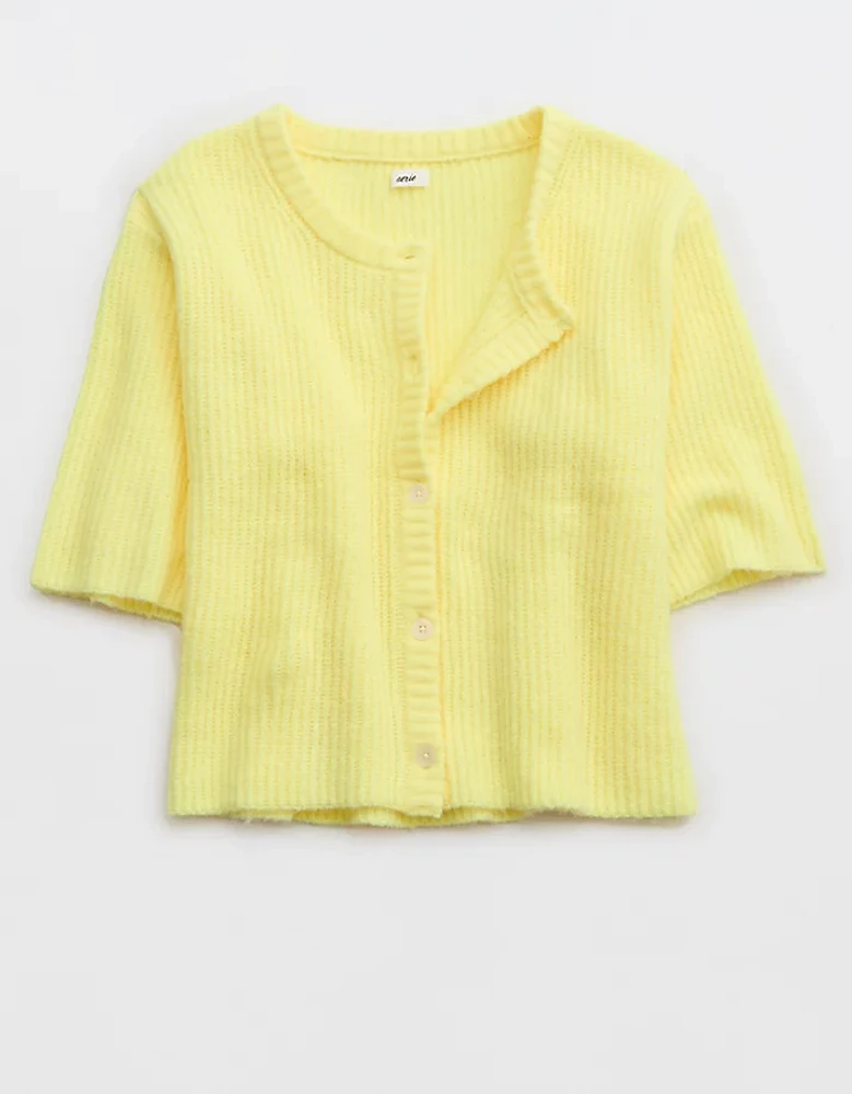 Aerie unREAL Short Sleeve Cardigan