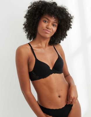 Aerie Real Sunnie Full Coverage Lightly Lined Blossom Lace Trim Bra