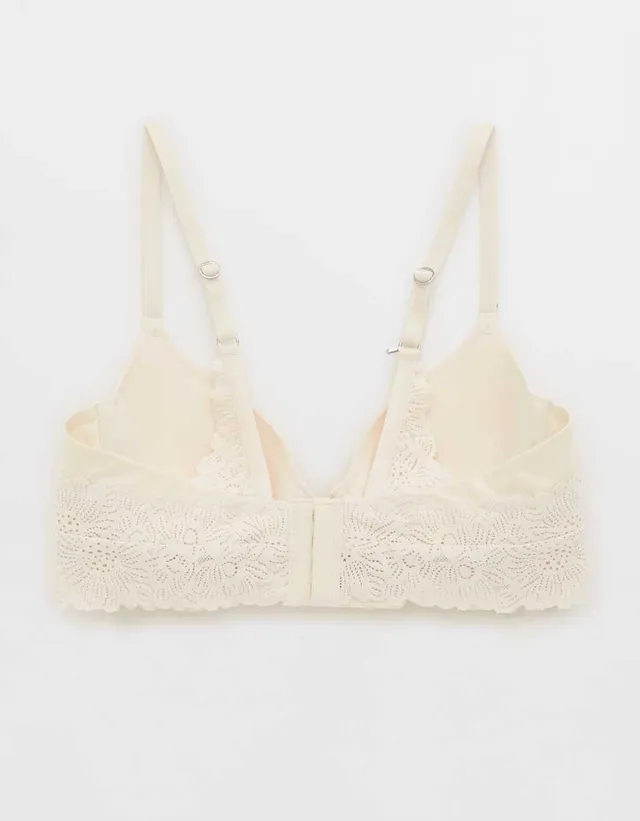 Aerie Sunnie Full Coverage Lightly Lined Bloom Lace Trim Bra