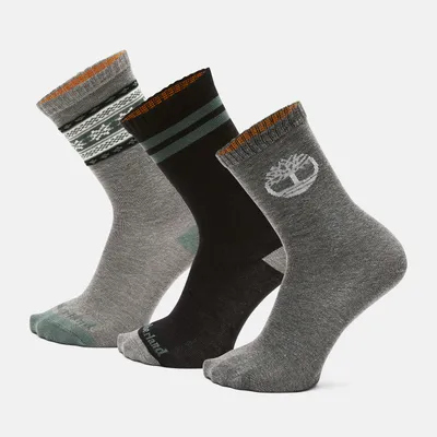 TIMBERLAND | Men's 3-Pack Giftable Festive Crew Socks
