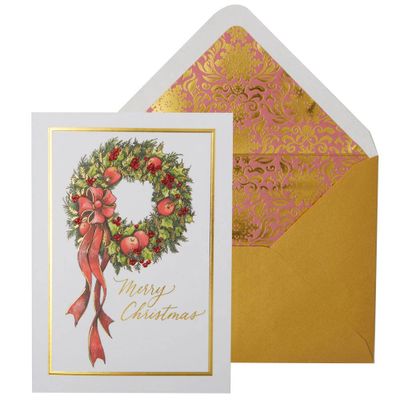 Luxe Wreath Holiday Card Set