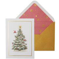 Luxe Cardinal Tree Holiday Card Set