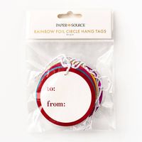 Rainbow Foil Circle Gift Tags