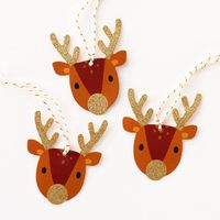 Glitter Reindeer Gift Tags