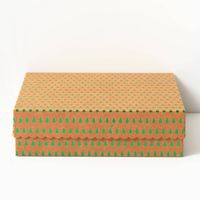 Green Foil Tree Kraft Treat Boxes