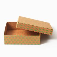 Green Foil Tree Kraft Treat Boxes