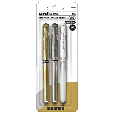 Uni-ball Signo Metallic Gel Impact Bold Point Pens