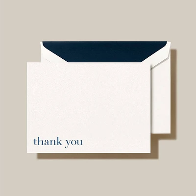 Bodoni Blue Thank You Card Set