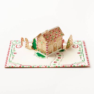 Popup Gingerbread House Christmas Card