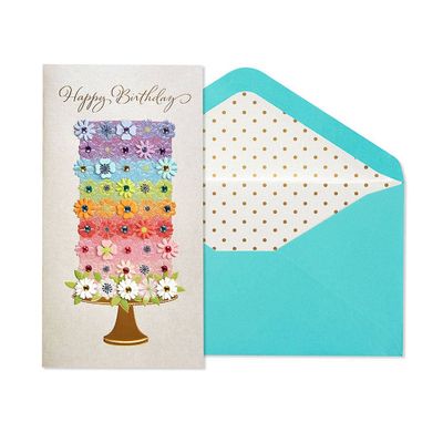 Glitter Rainbow Money Birthday Card