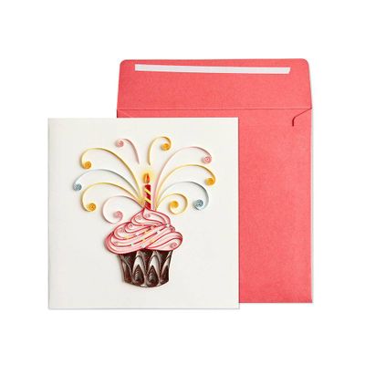 Quilling Cupcake Birthday Card