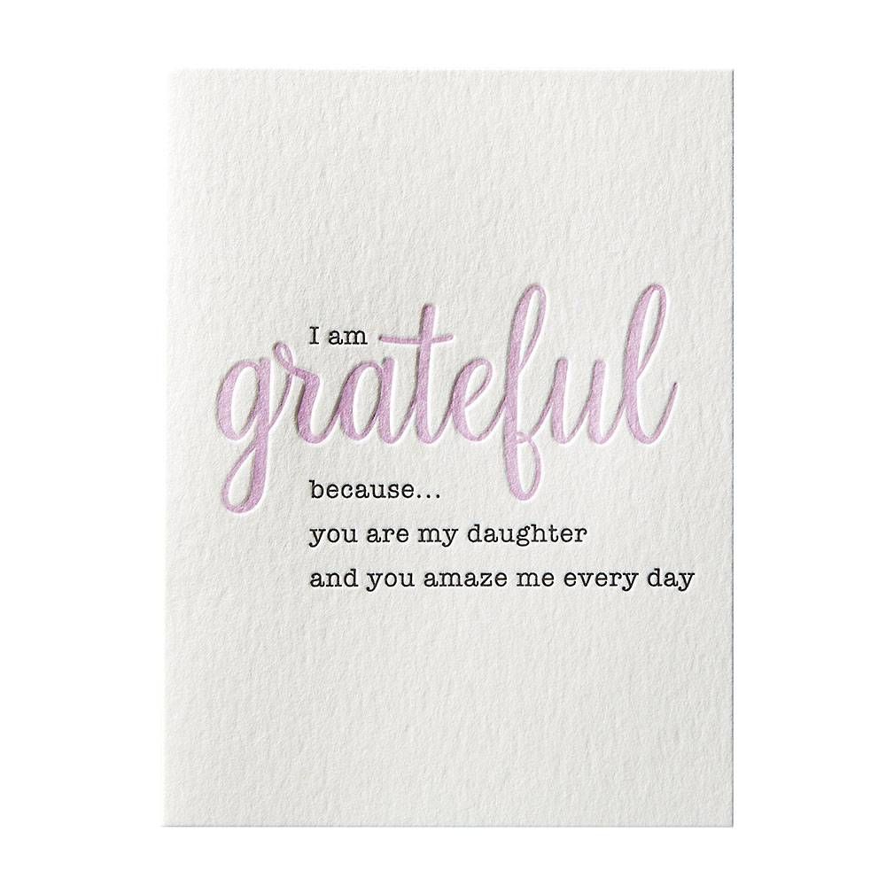 Grateful Daughter Birthday Card