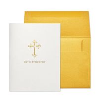 Gold Foil Cross Sympathy Card