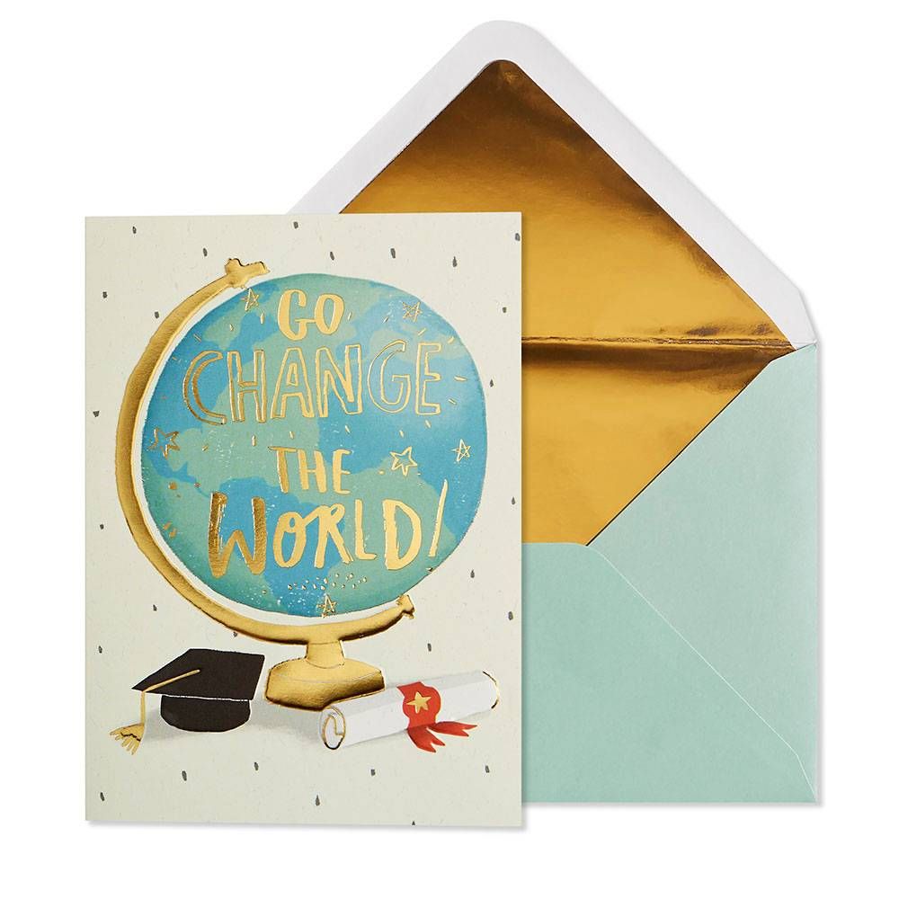 Go Change The World Graduation Card