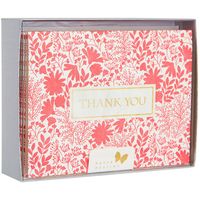 Fuchsia Floral Thank You Card Set