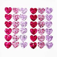 Pastel Glitter Heart Stickers