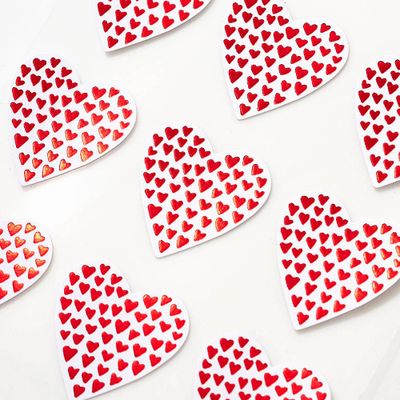 Red Mini Heart Stickers